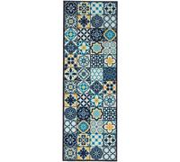 Recycled Patchwork Duck Egg Blue Mat 50x150 cm - Duck egg Blue