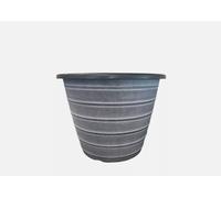 Recycled Plastic Planter Pot - 12" Olympia Stout Black White