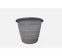 Recycled Plastic Planter Pot - 12" Olympia Stout Chocolate White