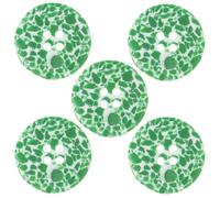Recycled Plastic Scrap 4 Hole Round Buttons Pack of 5 (Green, 20mm)