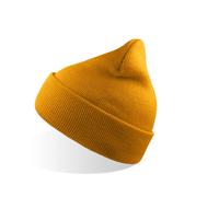 Recycled polyester beanie Atlantis Headwear Wind S Orange TU