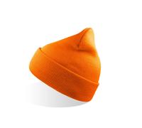 Recycled polyester beanie Atlantis Headwear Wind S Orange TU