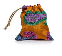 Recycled Sari Gift Bags - Reusable, Ethical & Eco-Friendly Fabric Wrap (Small)