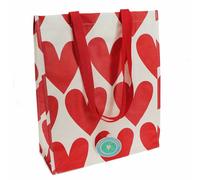 Recycled shopper bag Rex London Coeurs Rouge 34x15x40 cm