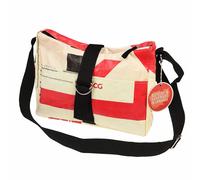 Recycled shoulder bag Rex London Blanc 32x7x24,5 cm