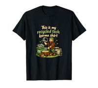 Recycled Tech Karma IT Reboot Humor Graphic T-Shirt