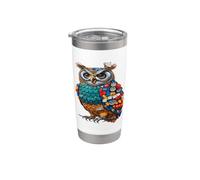 Recycled Tech Owl E-Waste Recycling Conservation Stainless Steel Insulated Tumbler