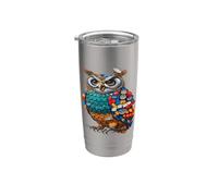 Recycled Tech Owl E-Waste Recycling Conservation Stainless Steel Insulated Tumbler
