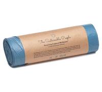 Recycled Trash Bags with Cord TSP 35 L - at least 90% post-consumer source (PE) materials - Blue Angel Certified - for residual waste and recyclable waste (35 L (15 bags))