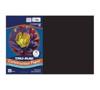 Pacon Tru-Ray 12-inch x 18-inch Construction Paper, Black, 50 Sheets (P103061)
