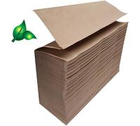 Recycled Unbleached Eco Paper Towels, 1000 Z Multifold Brown Organic 100% Post Consumer Waste
