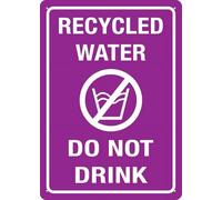 Recycled Water Do Not Drink 8X12 Inch Rust Free Aluminum Easy To Read & Sturdy Keep Out Outdoor Metal Signs For Home Farm Yard