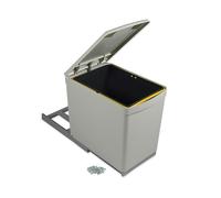 Recycling Bin for Bottom Fastening and Manual Extraction 16 L Container of Emuca