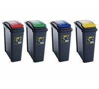 Recycling Bins 25L/50L Plastic Waste Dustbin Kitchen Storage Pet Food Container