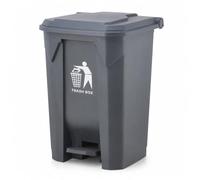Recycling Pedal Bin 30/50/80L, Kitchen Waste Rubbish Bin with Hands-Free Foot Pedal Lid, Large Home Office Trash Can for Recycling, Utility Room & Indoor Waste (GREY, 80L)