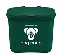 Recycling Rules Small Hanging Wastebasket for Dog Poop in Green for Smaller Dogs (< 25 lbs.)