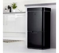 Cooks Professional 75L Sensor Recycling Bin with Food Caddy | Black