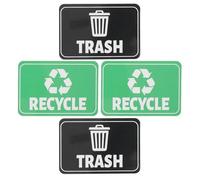 Recycling Sorting Label for Trash Can 4pcs Magnetic and Waste Bins