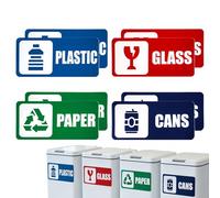 Recycling Sticker - 8 Piece Self-Adhesive Recycling Labels | Trash Can Stickers,for School Hotel Apartment Home Office Public Area Garbage Waste Yard