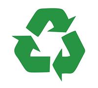 Recycling Symbol green vinyl cut-out sticker 4.5 by Beach Graphic Pros