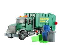Recycling Truck Playset - Interactive Garbage Vehicle, Friction Powered Model with Sound Light, Large Construction Toy | Gift Accessory