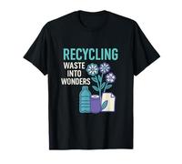 Recycling Waste Into Wonders Eco Graphic Print T-Shirt