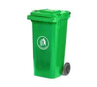 BURAKH Recycling Wheelie Bin Dustbin Rubbish Waste Trash Kitchen Home Office 100L 120L EN840 | Outdoor Rubbish Waste Bin with Wheels | Recycling Food Dustbin Outdoor Wheelie Bin (Green, 100L)