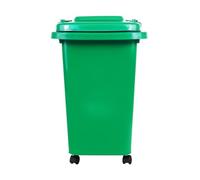 Recycling Wheelie Bin Dustbin Rubbish Waste Trash Kitchen Home Office 30L 50L | Indoor Outdoor Rubbish Waste with Wheels | Recycling Food Dustbin Outdoor Wheelie Bin Green/Red (Green, 50 Litre)