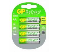 Recyko GP rechargeable battery + GP210AAHCBE-2AGBW4 / AA blister with 4 AA rechargeable recycle + 2000 mAh green
