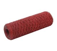 (red, 0.5 m) vidaXL Chicken Wire Fence Wire Mesh Roll Wire Fencing Galvanised Steel Silver
