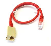 RED 0.5M RJ45 Network Extension Cable Lead Ethernet Data LAN Cord M to F