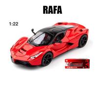 (red, 1/22-21x9.5x5cm) 1:22 Scale Rafa Toy Model Car, Zinc Alloy Pull Back Car With Sound And Light And Body Door Opened, Toy Car For Kids Boy Girl Gift