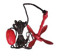 Red 1.5kg Anchor Folding Grapnel for Canoe High Performance 25 Feet Braid Rope High Tensile