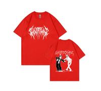 (Red-1, L) Summer New Arrivals Men's and Women's Short Sleeve Hip-Hop Streetwear Loose Casual Sport T-Shirts Y2K Style