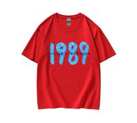 (Red-1, L) Taylor Swift Unisex Hip-Hop Short Sleeve T-Shirt