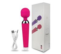 (red) 10 Speed Big Magic Wand Massager Vibrators for Women Clitoris G Spot Stimulator Dildo Vibrator