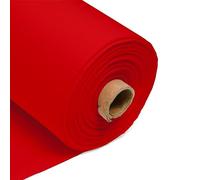 Red 100% Cotton Plain Fabric 60 Inch 150cm Wide 150GSM Material - Sewing, Dressmaking, Quilting, Curtain Linings, Pillowcases & Totes by CRAFT Queen LTD - 1 Metre