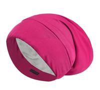 Red 100% Mulberry Silk Lined Double-Layer Adjustable Sleep & Shower Cap - Anti-Frizz Hair Care 1-Piece Set