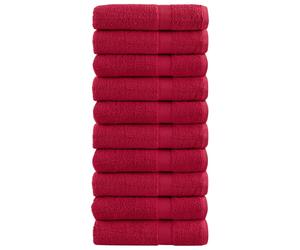 (red, 100 x 150 cm/ 10 pcs) vidaXL Premium Sauna Towels Guest Bath Towel 10 pcs Grey 600gsm 100% Cotton