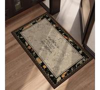 (Red, 100X120cm39.3X47.2in) silk ring floor mat, bathroom waterproof hollow foot mat, washing table door mat, carpet entry door, household foot stepping mat