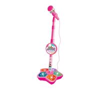 (Red, 100x21cm) Music Sing Microphone Toy with Flashing Stage Lights for Kids Birthday