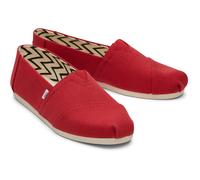 (Red, 12 (Adults')) TOMS Alpargata 100% Cotton Men's Red Espadrilles
