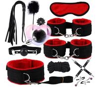 Red 12 Piece Indoor Comfortable Adjustable Resistance Training Set Accessories, Leg And Hip Tension Bands Fitness Tools, Couple Gifts