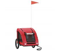 (red, 125 x 63 x 66 cm) vidaXL Dog Bike Trailer Bicycle Trailer Bike Carriage Oxford Fabric and Iron