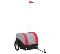 (red, 126 x 63 x 63 cm) vidaXL Bike Cargo Trailer Bike Cart Bicycle Cargo Trailer Bike Wagon Iron