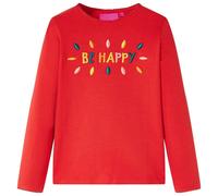 (red, 128) Kids' T-shirt with Long Sleeves Children's T Shirt Tops Tee Words 3D Design