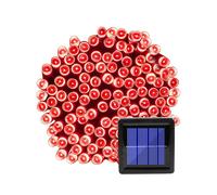 (red, 12M 100LEDs) Christmas Garland Led Fairy Light Outdoor Solar Powered String Lights 8 Mode 7m/12m/22m
