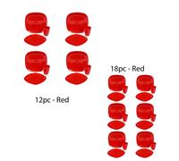 (Red 12pc) BPA Free Plastic Plates Cups Dinner Set Heavy Duty Reusable