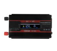 (Red, 12V-110V) 4000W Peak Power Inverter Intelligent Color Screen Dual USB Port Inverter 300W Rated DC To AC Inverter