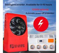 Red,12V,Generic Rooftop RV Air Conditioner 12V /24V Rooftop Camper Low Noise DC Air Conditioner Air Conditioning Unit Cooling Suitable for Trucks Vans RV Camper Bus Ambulance